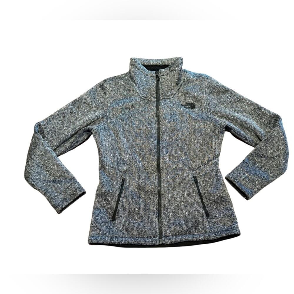 The North Face Windwall Women's Small Black Herringbone Full Zip Jacket/Coat